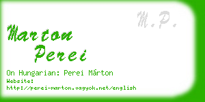 marton perei business card